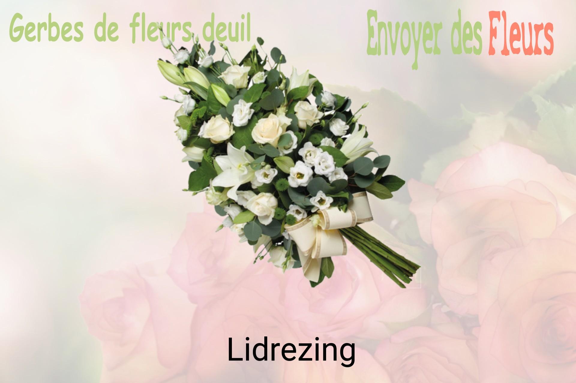 Gerbe de fleurs de deuil livrée à Lidrezing